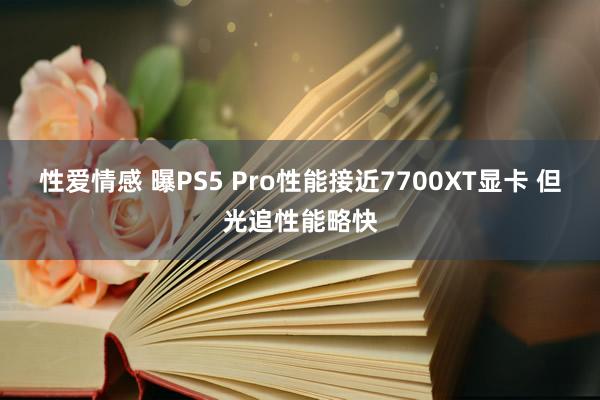 性爱情感 曝PS5 Pro性能接近7700XT显卡 但光追性能略快