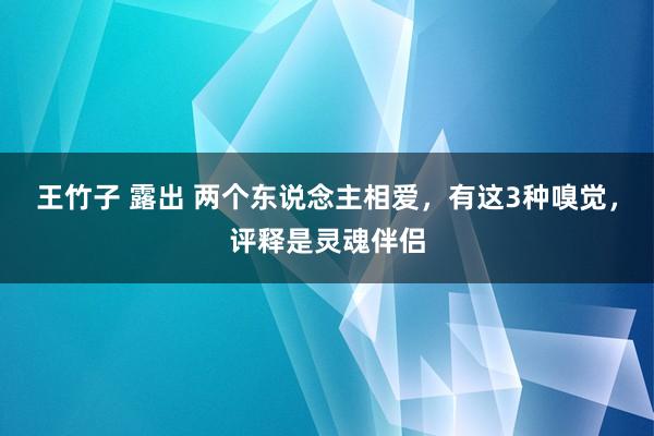 王竹子 露出 两个东说念主相爱，有这3种嗅觉，评释是灵魂伴侣