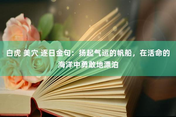 白虎 美穴 逐日金句：扬起气运的帆船，在活命的海洋中勇敢地漂泊