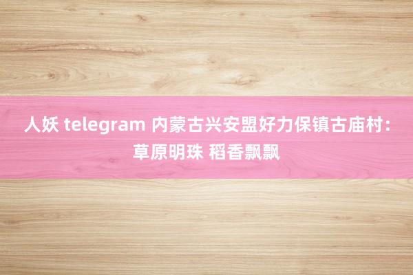 人妖 telegram 内蒙古兴安盟好力保镇古庙村：草原明珠 稻香飘飘