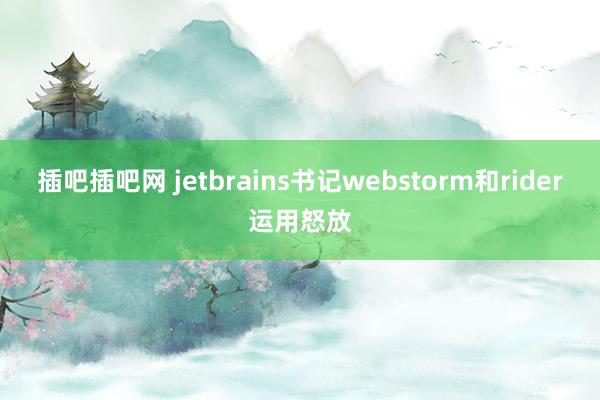 插吧插吧网 jetbrains书记webstorm和rider运用怒放