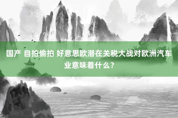 国产 自拍偷拍 好意思欧潜在关税大战对欧洲汽车业意味着什么？