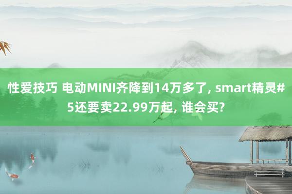 性爱技巧 电动MINI齐降到14万多了， smart精灵#5还要卖22.99万起， 谁会买?