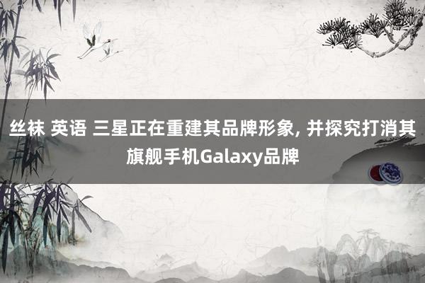 丝袜 英语 三星正在重建其品牌形象， 并探究打消其旗舰手机Galaxy品牌