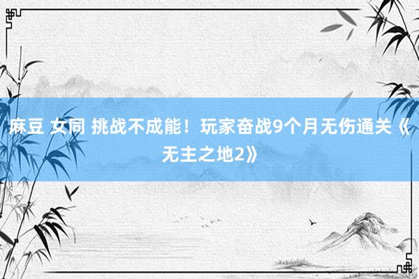 麻豆 女同 挑战不成能！玩家奋战9个月无伤通关《无主之地2》