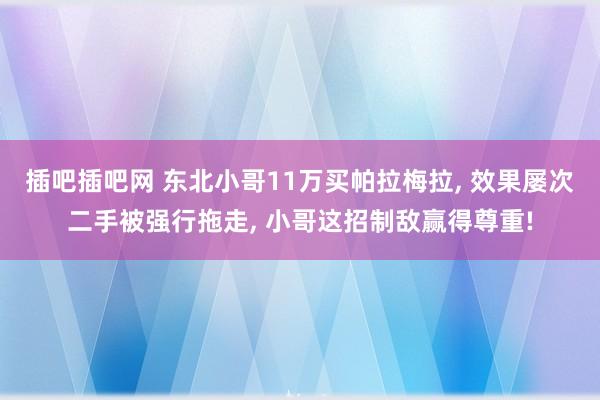 插吧插吧网 东北小哥11万买帕拉梅拉， 效果屡次二手被强行拖走， 小哥这招制敌赢得尊重!