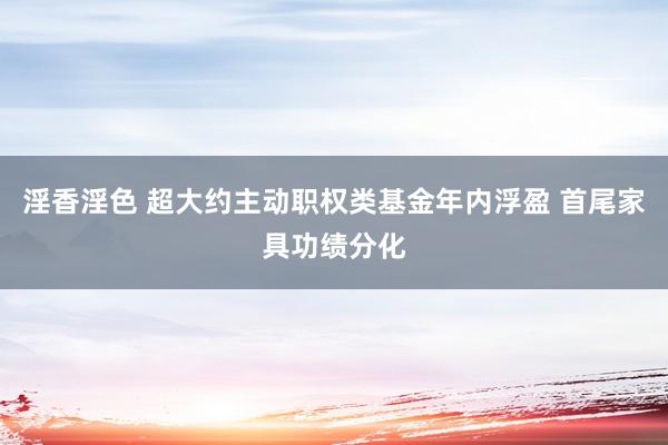 淫香淫色 超大约主动职权类基金年内浮盈 首尾家具功绩分化