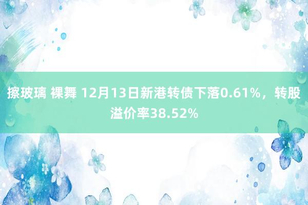 擦玻璃 裸舞 12月13日新港转债下落0.61%，转股溢价率38.52%