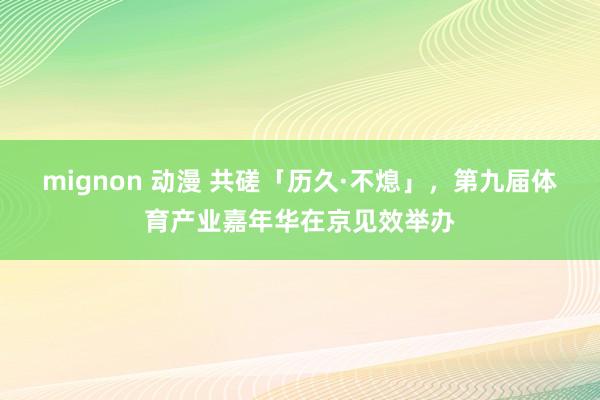 mignon 动漫 共磋「历久·不熄」，第九届体育产业嘉年华在京见效举办