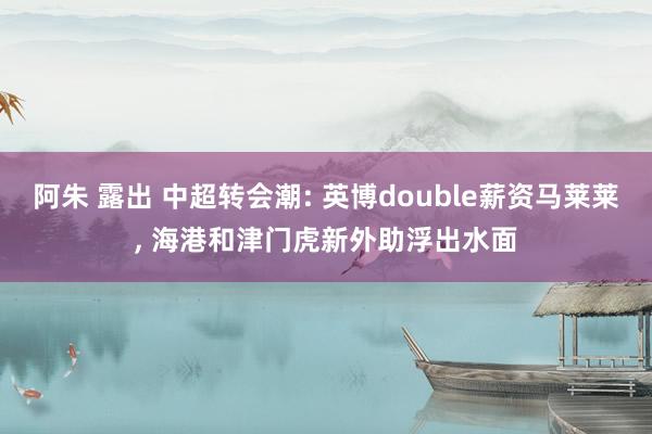 阿朱 露出 中超转会潮: 英博double薪资马莱莱， 海港和津门虎新外助浮出水面