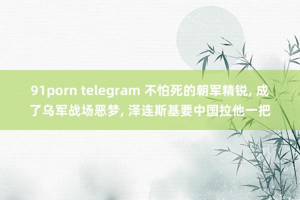 91porn telegram 不怕死的朝军精锐， 成了乌军战场恶梦， 泽连斯基要中国拉他一把