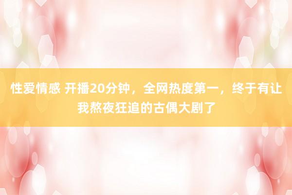 性爱情感 开播20分钟，全网热度第一，终于有让我熬夜狂追的古偶大剧了