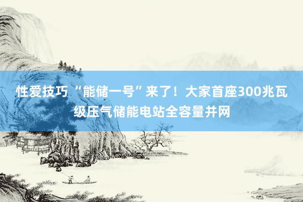 性爱技巧 “能储一号”来了！大家首座300兆瓦级压气储能电站全容量并网